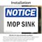 Signmission Mop Sink, 10 in W x Rectangle, Vinyl Decal OS-2PACK-NS-D-710-L-14248 - alternate 5